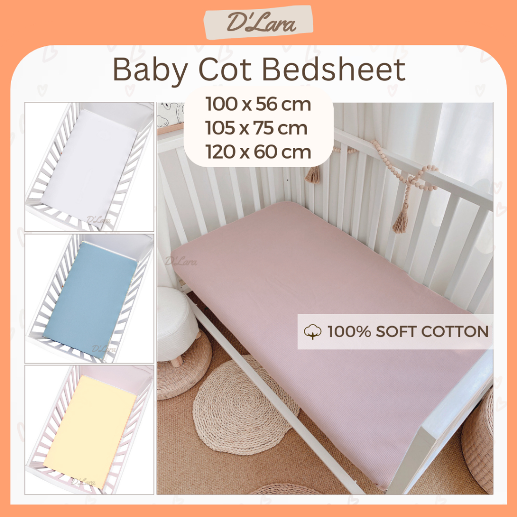 D'LARA Baby bedsheet cotton Sarung tilam baby cot Baby mattress