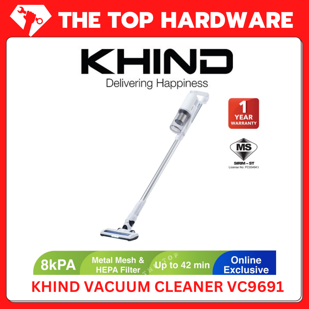 *THETOPHARDWARE* KHIND VC9691 CORDLESS VACUUM CLEANER 100W Shopee