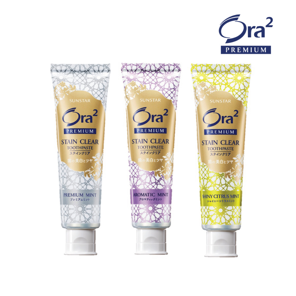 Ora2 Premium Stain Clear Toothpaste - Premium Mint/Aromatic Mint/Shiny ...