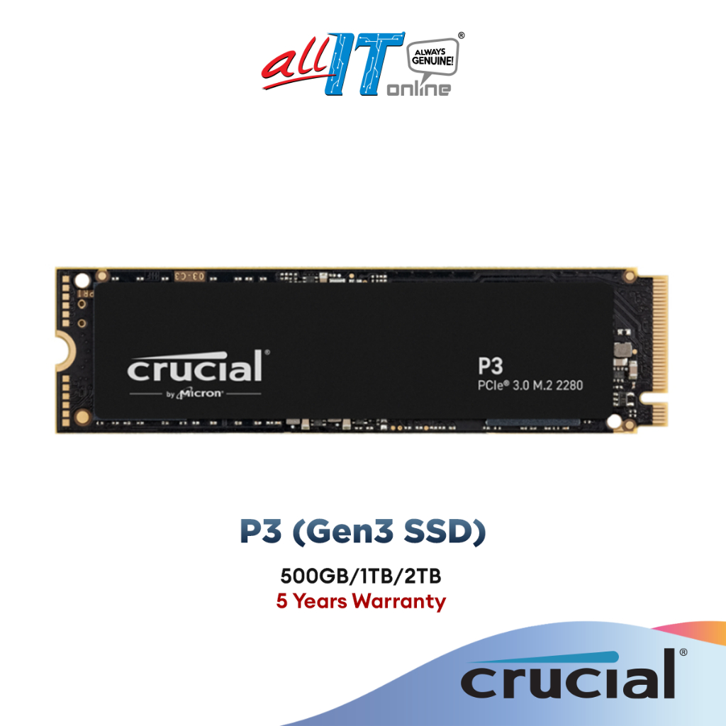 Crucial P3 Plus 1TB NVMe Internal SSD (CT1000P3PSSD8) for sale