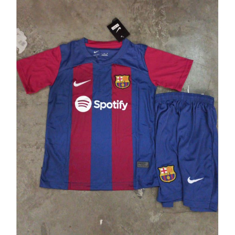 New 23 24 Barcelona Massey 10 away soccer jersey Kids Kits Shopee