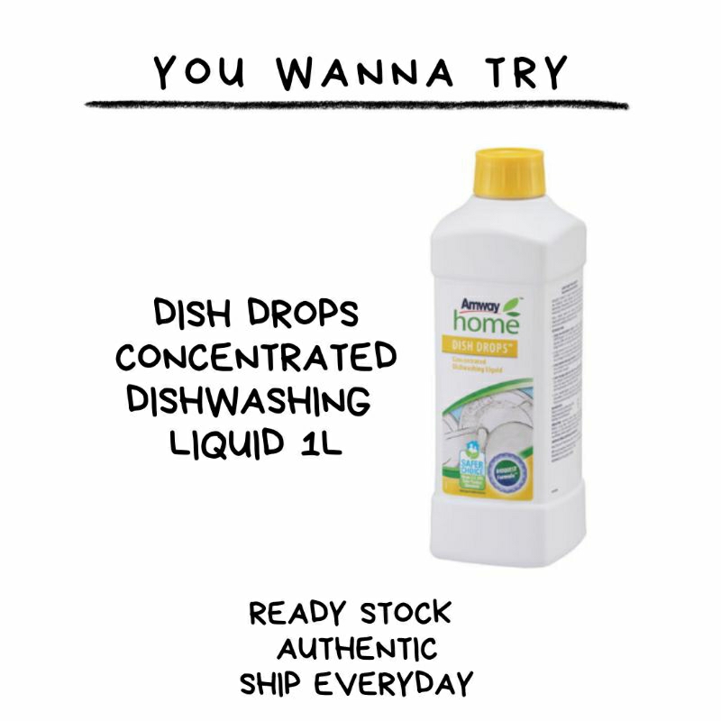 DISH DROPS Concentrated Dishwashing Liquid 1L | Shopee Malaysia