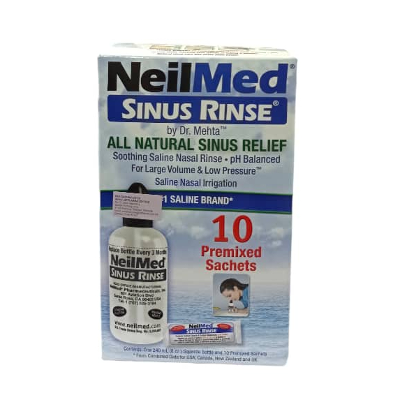 Neilmed Sinus Rinse Starter Kit (1 Bottle + 10 Sachets) [exp: 8 2026 