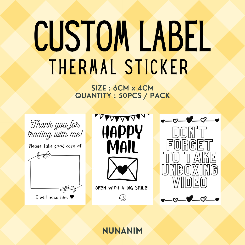 CUSTOM THERMAL LABEL STICKER | Shopee Malaysia