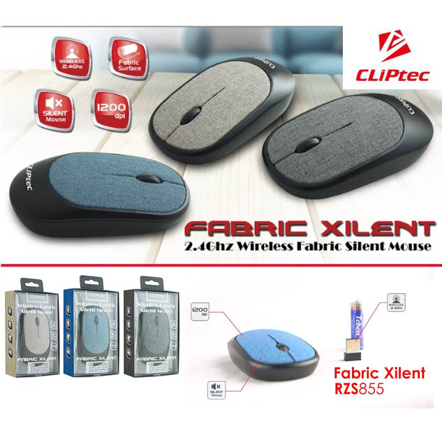 Original CLiPtec RZS855 FABRIC XILENT 2.4Ghz Wireless Fabric Silent ...