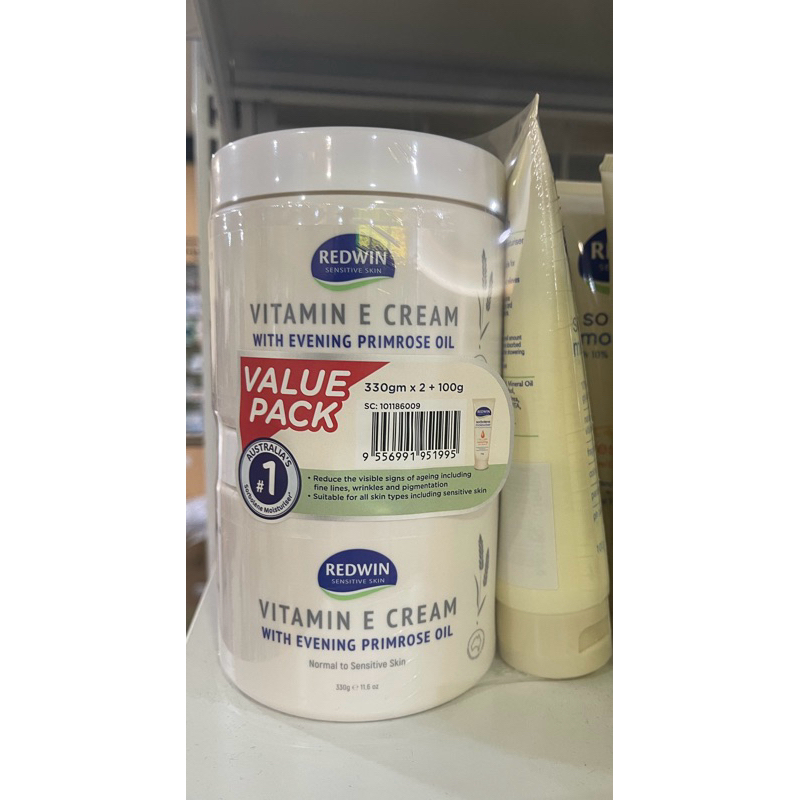 Redwin Vitamin E Cream with Evening Primrose Oil (2 x 330g FOC 100g