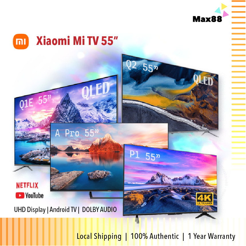 Xiaomi Mi TV 55" A55 / Q2 QLED / A Pro 55 Android TV 4K UHD 2160P ...