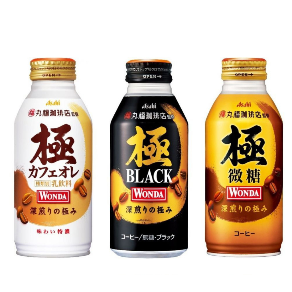 Japan Wonda Asahi Coffee Cafe Black / Milk coffee / Less Sugar Japan