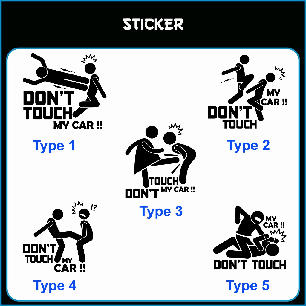 Sticker Dont Touch My Car Sticker Sg002 Shopee Malaysia