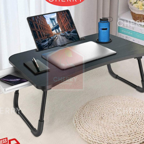 CHERRYFoldable Anti-slip Laptop Study Table Drawer Notebook ...