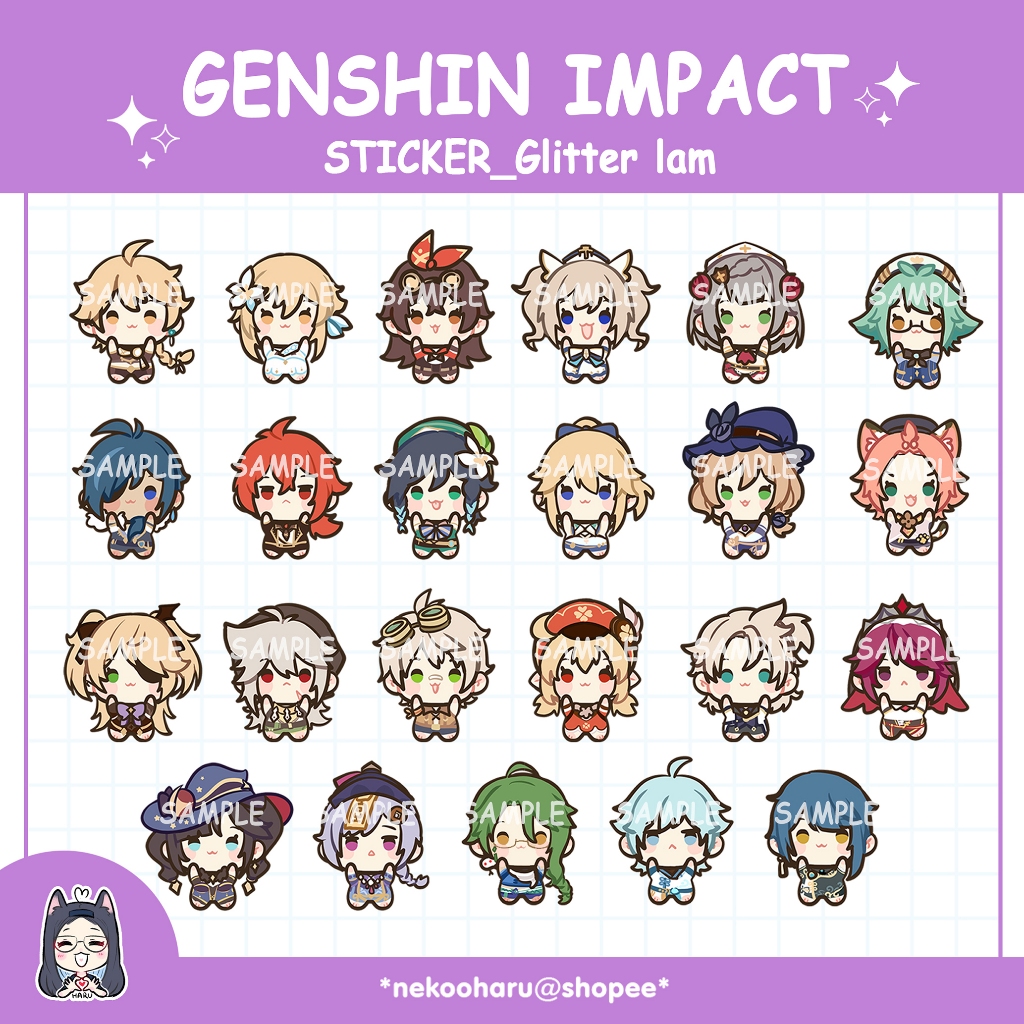 [Ready Stock] Genshin Impact Chibi Stickers | Shopee Malaysia