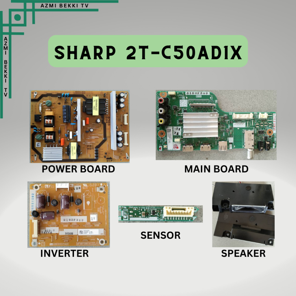 SHARP 2T-C50AD1X : SPARE PART SHARP 2T-C50AD1X / POWER BOARD / MAIN ...