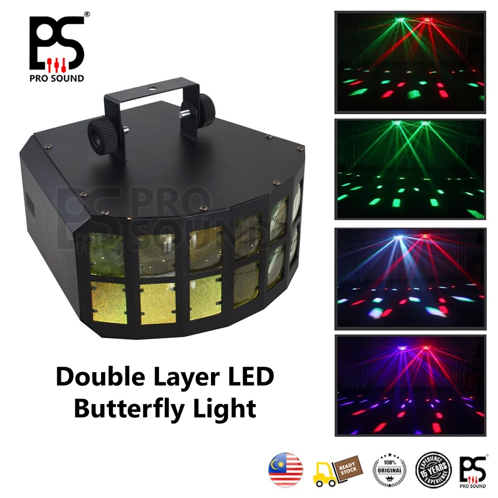 (Ready Stock Malaysia) PS LED 30W RGBW 4IN1 Double Layer Butterfly ...