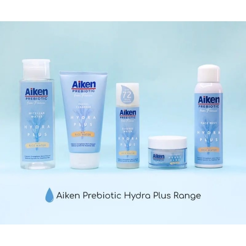 Aiken Prebiotic Hydra Plus Skincare (Cleanser, Toner, Moisturizer, Face