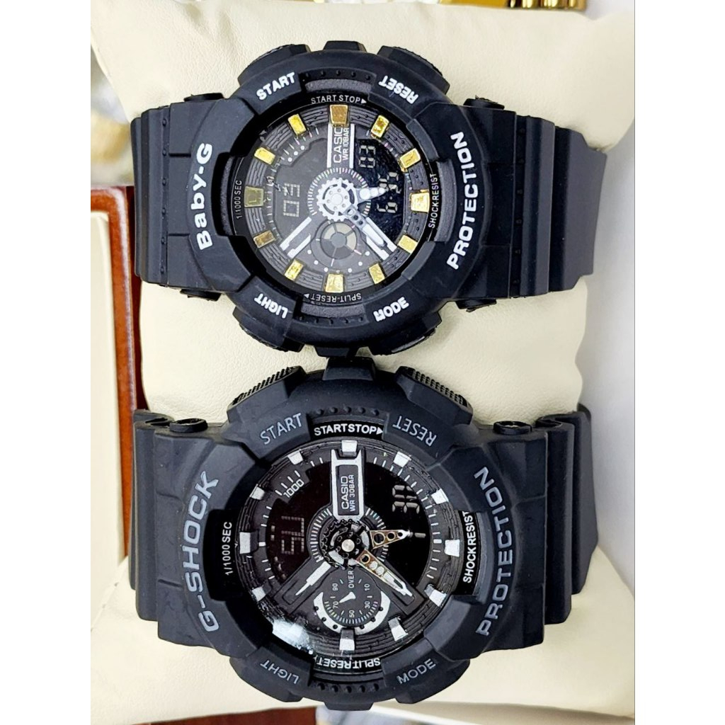 NEW ARRIVAL CASIO G SHOCK JAM TANGAN GA110 DUAL TIME RUBBER STRAP WATCH SET FOR COUPLES WITH BOX
