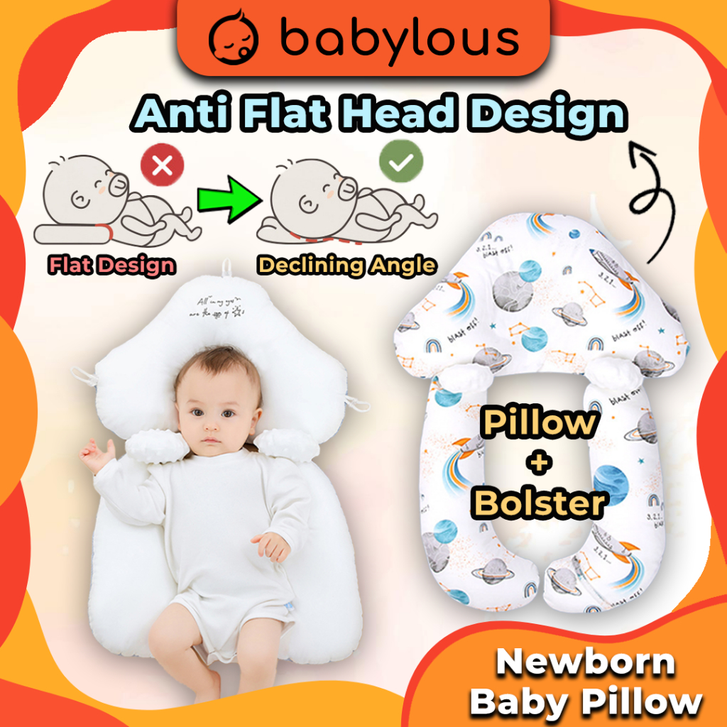 Anti flat hot sale baby pillow