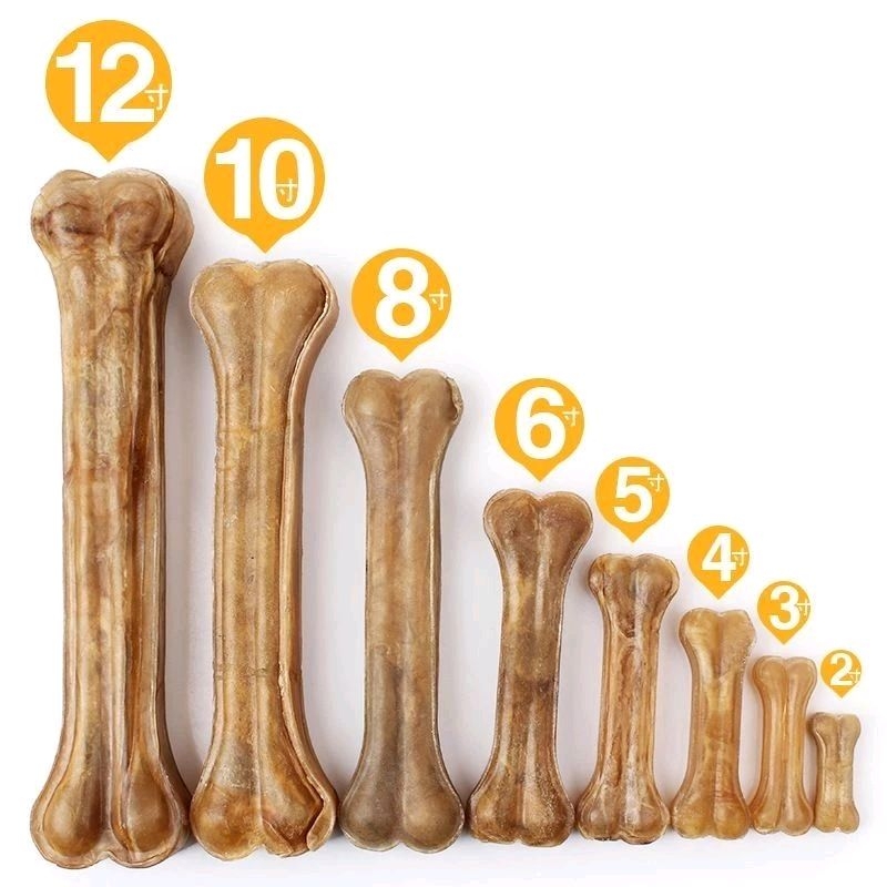 RAWHIDE PRESSED BONE FOR DOG, TEETH CLEANING 2"4"6"8"10"12 1Kg Making