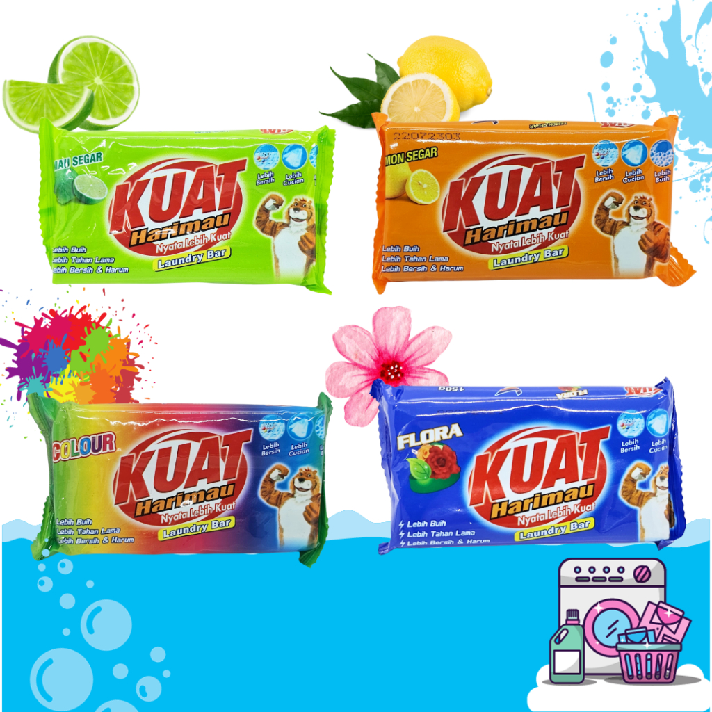 Sabun Buku KUAT Harimau Laundry Bar Soap (150g HALAL) Sabun Buku Cuci
