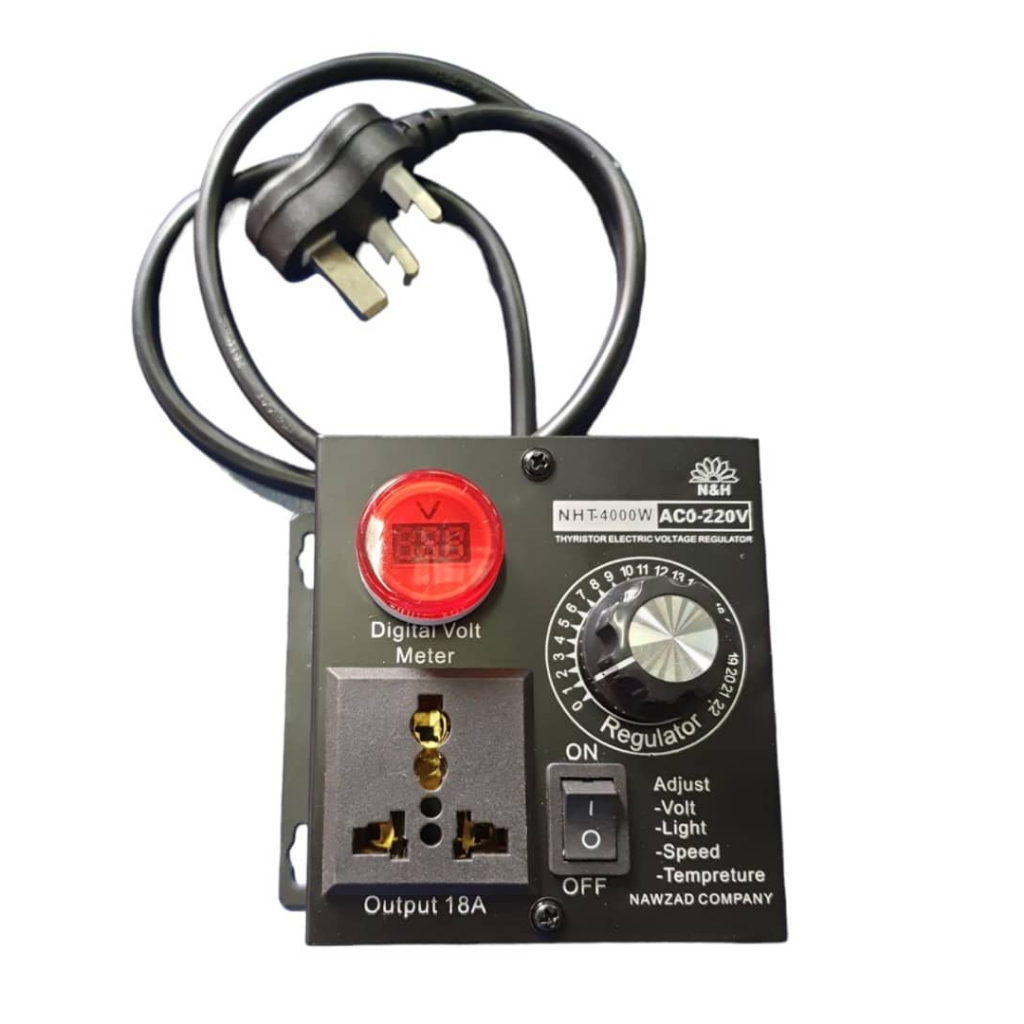 AC 220V 4000W SCR Voltage Regulator Dimmers Motor Speed Controller ...