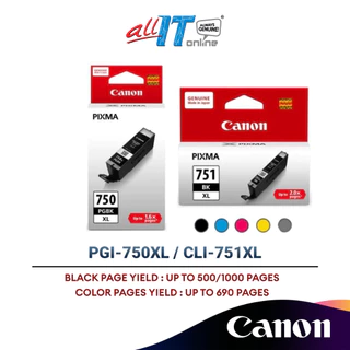 Canon PGI-750XL/CLI-751XL Ink Cartridge (Black/Cyan/Magenta/Yellow/Grey)