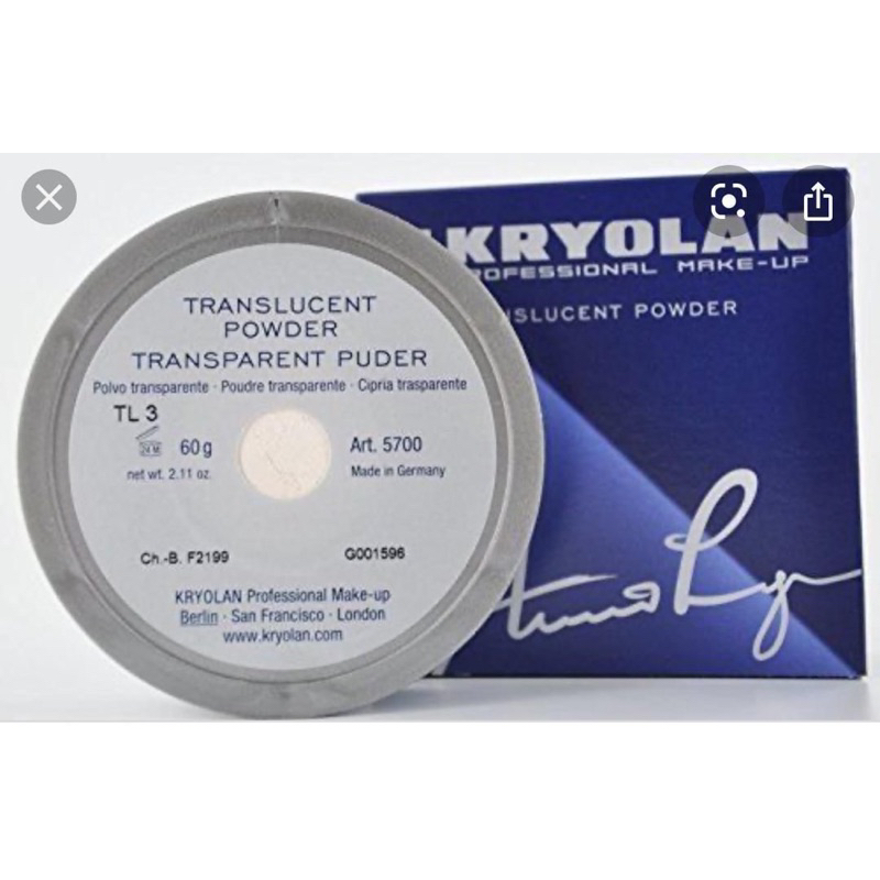 Kryolan translucent powder. ORIGINAL MADE IN GERMANY Shopee Malaysia
