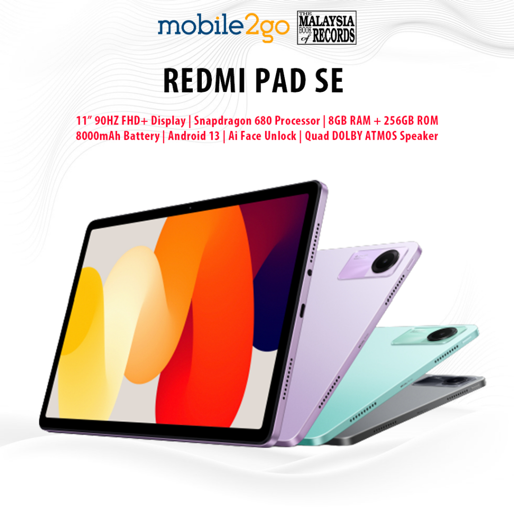 (Wi-Fi)Xiaomi Redmi Pad SE 8GB+256GBGB GREEN Octa Core Android PC Tablet NEW
