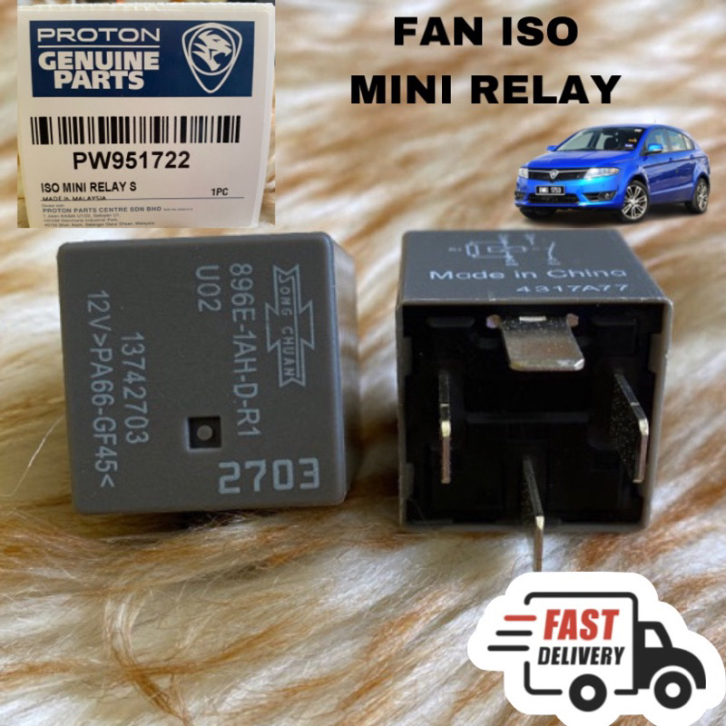 ORIGINAL PROTON PREVE SUPRIMA FAN ISO MINI RELAY K1& K2 PW951722