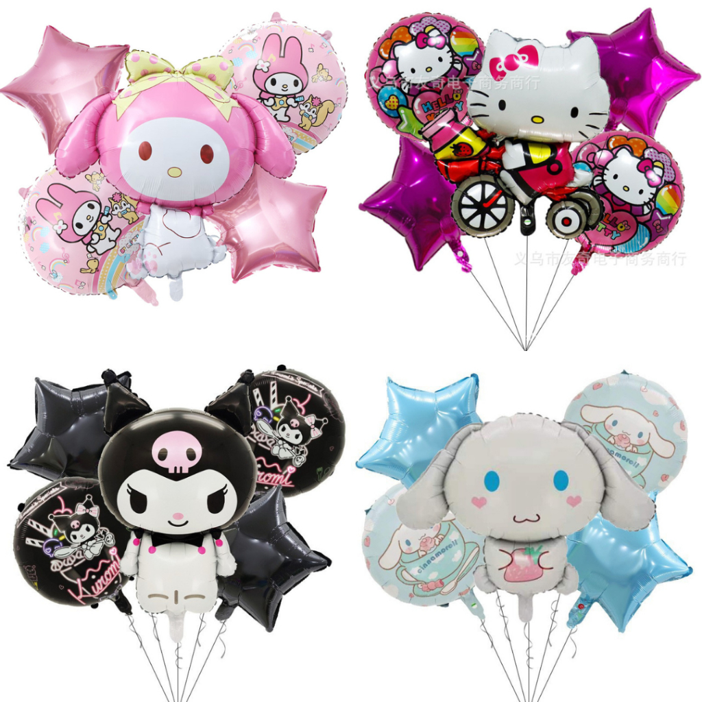 Kuromi Cinnamoroll Melody Hello Kitty Cute Birthday Party Decoration ...