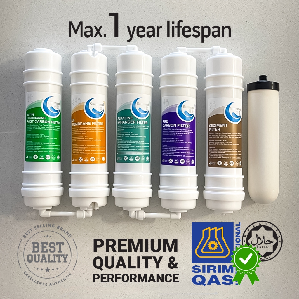 KOREAN SAEMMUL 6 STAGE ALKALINE WATER FILTER SYSTEM REPLACEMENT