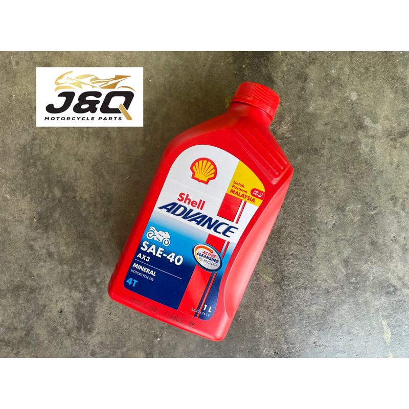 SHELL ADVANCE ENGINE OIL AX3 4T SAE-40 100% ORIGINAL | Shopee Malaysia