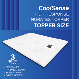 Sleepro CoolSense 3-Inch HDR Response Nuratex Mattress Topper ...