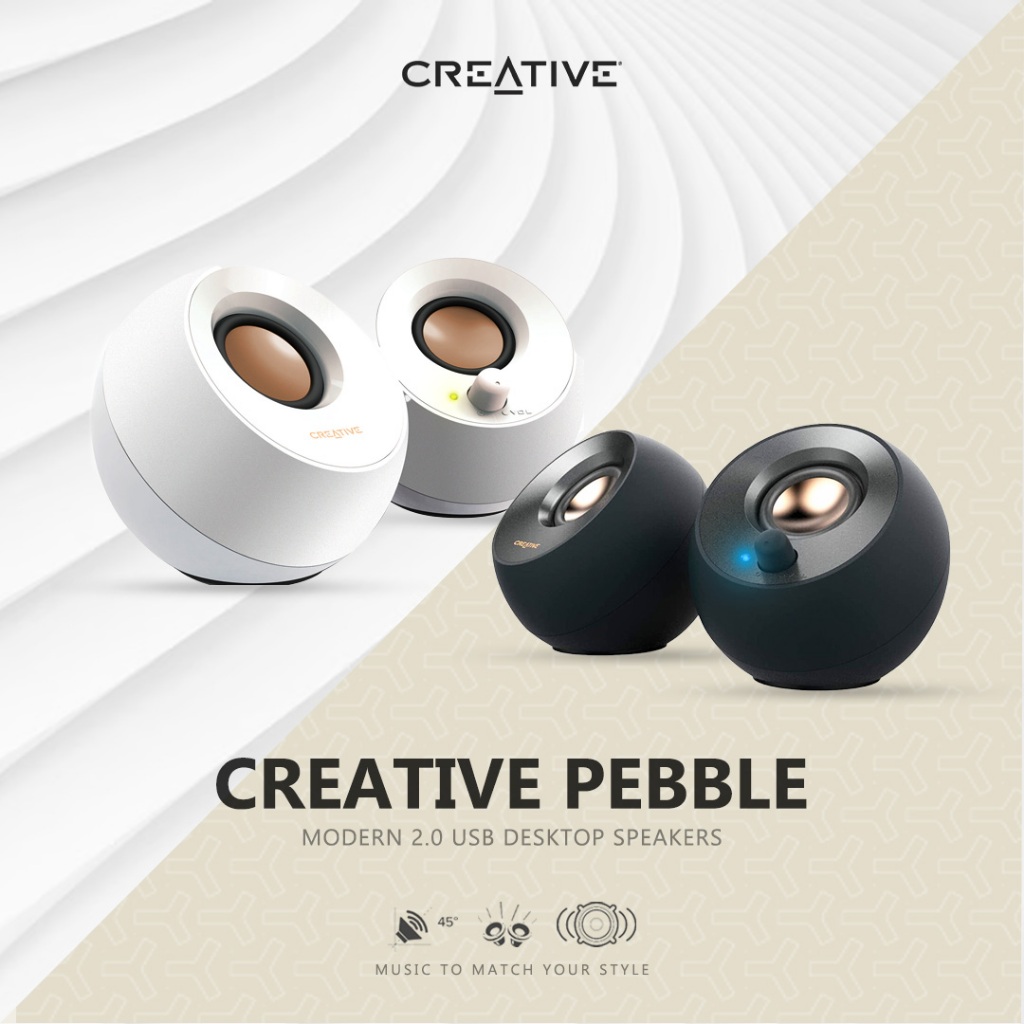 # Creative Pebble Modern 2.0 USB Desktop Speakers # [BLACK/WHITE ...