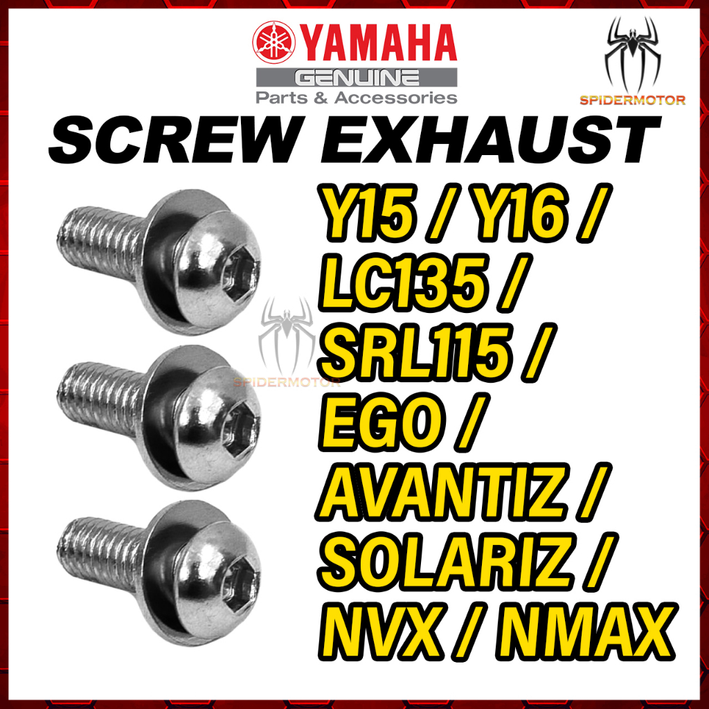 Yamaha Muffler Protector Exhaust Screw Skru Exhaust Y15 Y16 Nvx Lc135 Srl115 Fi Original 1823