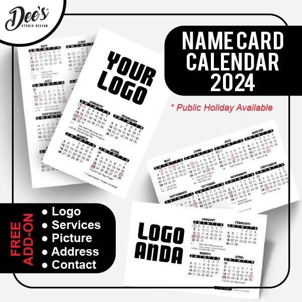 BUSINESS CARD CALENDAR / NAME CARD CALENDAR 2024 Shopee Malaysia