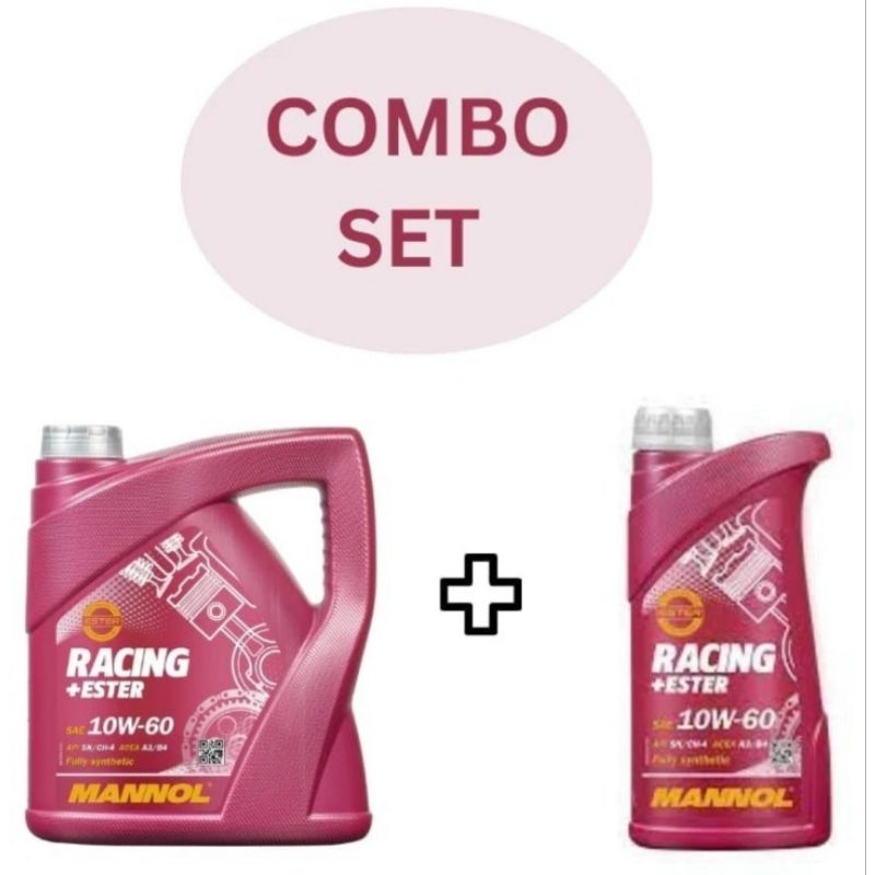 ORIGINAL MANNOL RACING + ESTER 10W60 7902 4L + 1L FULLY SYNTHETIC ...