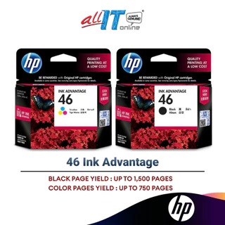 HP 46 Ink Cartridge (Black/Color) (CZ637AA / CZ638AA )