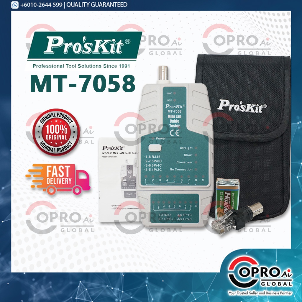 [Test Passed] Proskit® TAIWAN CP MT-7058 Mini Lan Cable Tester | Shopee ...