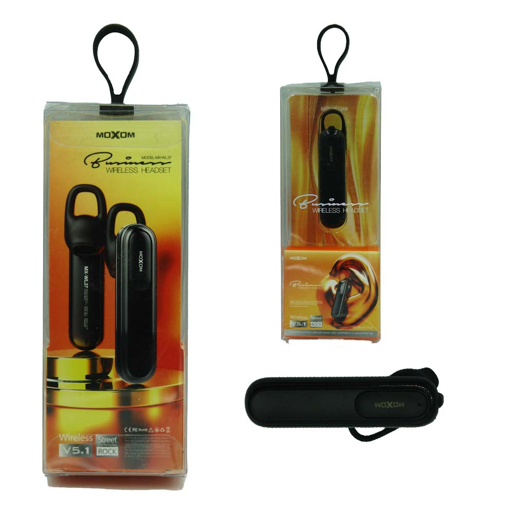 100% original, MOXOM MX-WL37 Wireless V5.1 Bluetooth Headset | Shopee ...