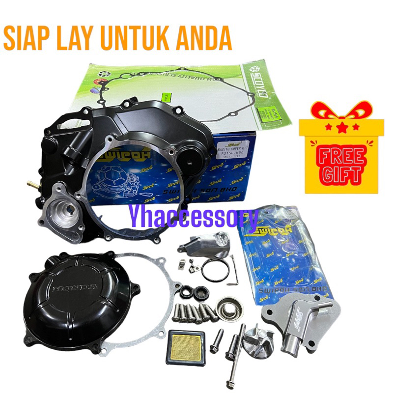 RS150/RSX150 Xpro clutch cover set swipoh free gasket dan oil screen