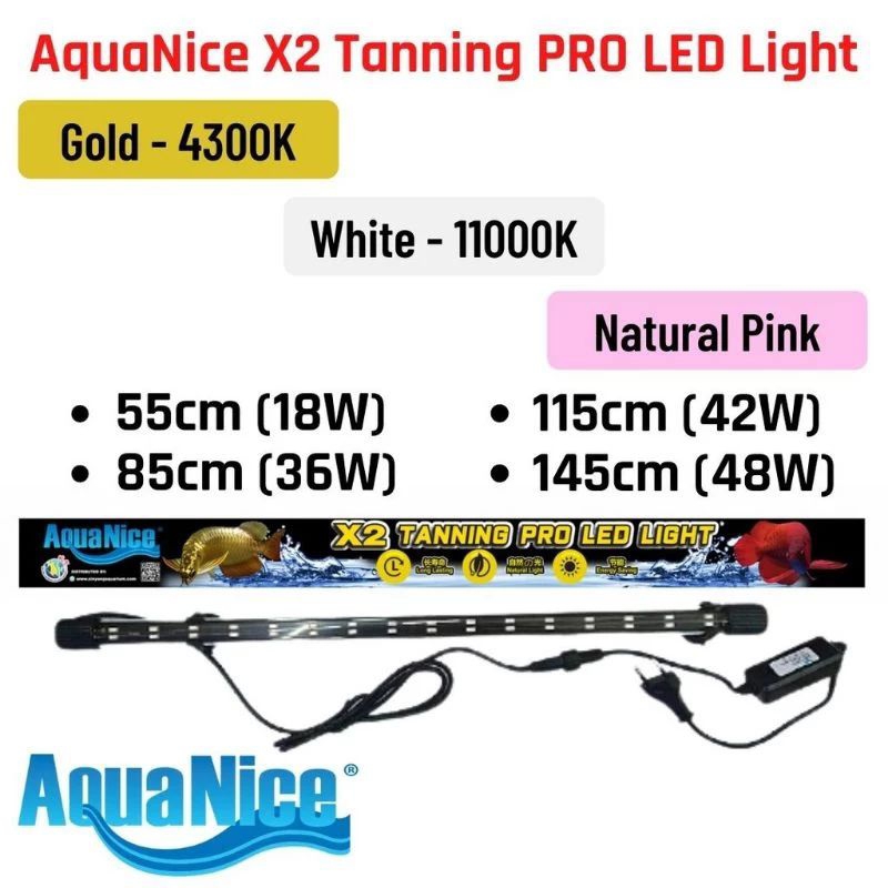 Natural Pink Aqua Nice X2 Tanning Pro Led Light 85cm 115cm