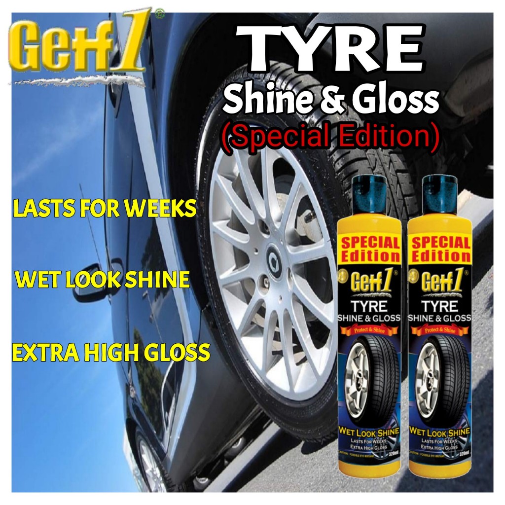 Getf1 Tyre Shine 320ml car care tire wax polish wet look silicone high