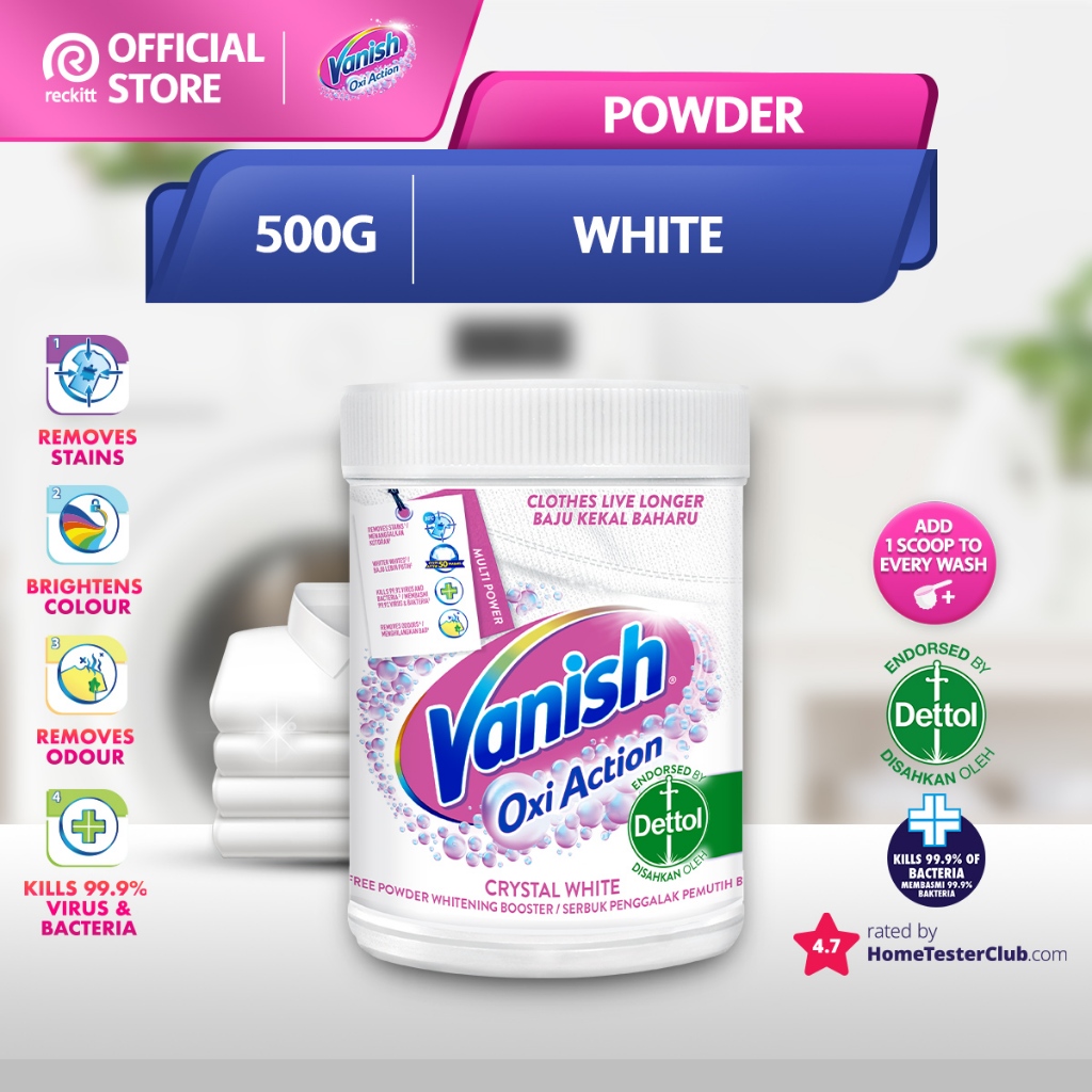 Vanish Fabric Crystal White Stain Remover Laundry Detergent Powder