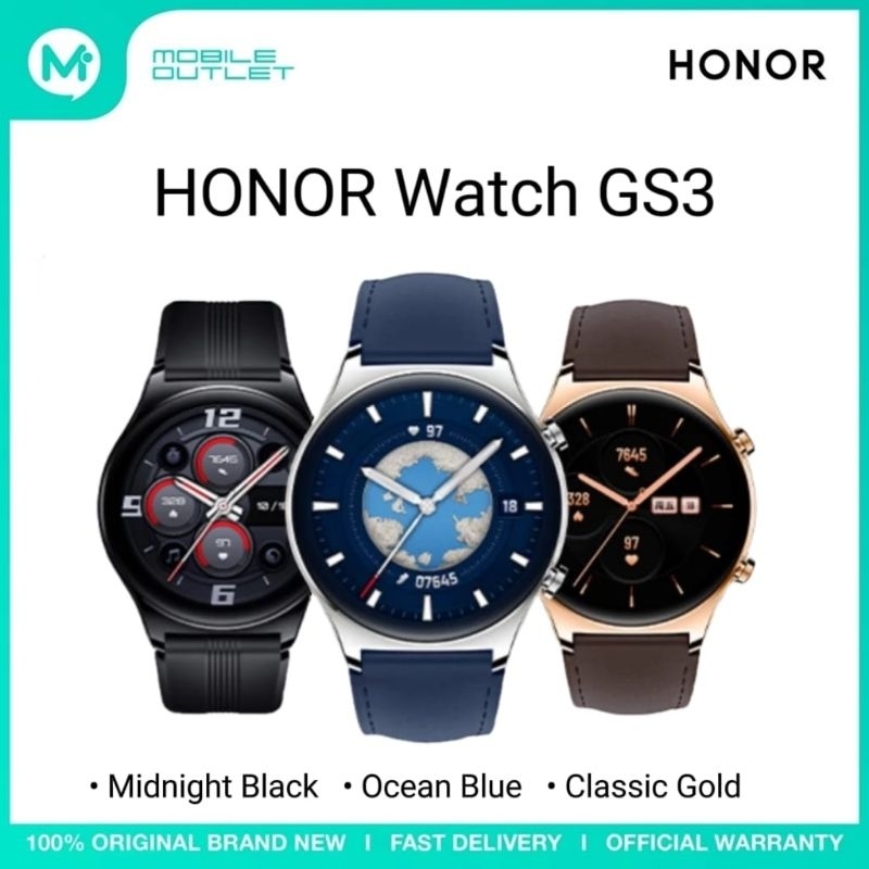 HONOR Watch GS 3 GS3 Smart Watch Dual-frequency GPS Blood Oxygen Monitor  1.43'' AMOLED Screen SmartWatch GPS Bluetooth Watch