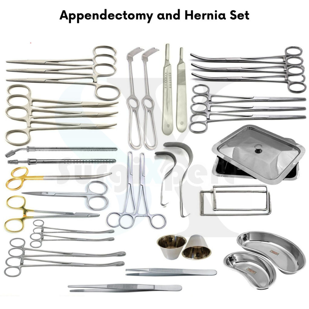 Surgical Instruments Appendectomy and Hernia Set 38Pcs Appendix Removal ...