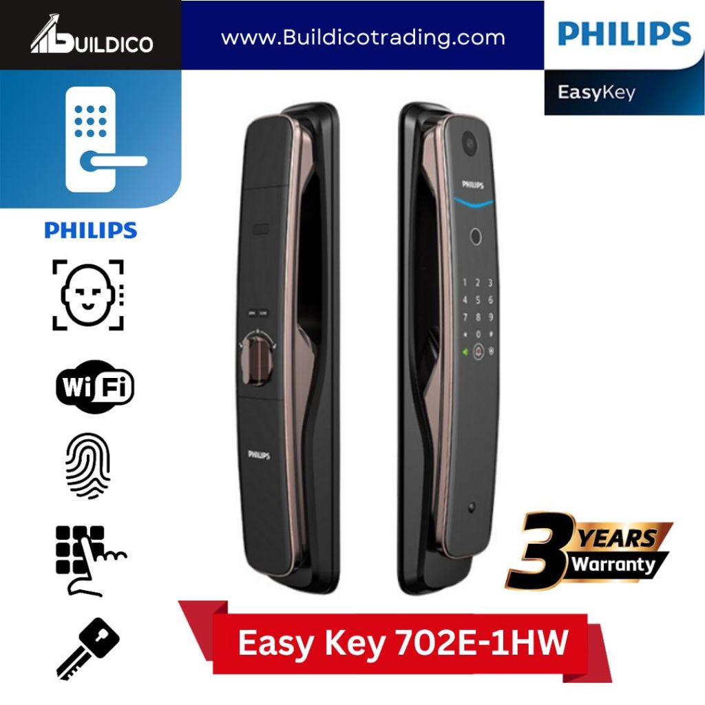 Philips Digital Lock Easy Key E7021HW Facial Recognition Smart Lock Digital key Bluetooth