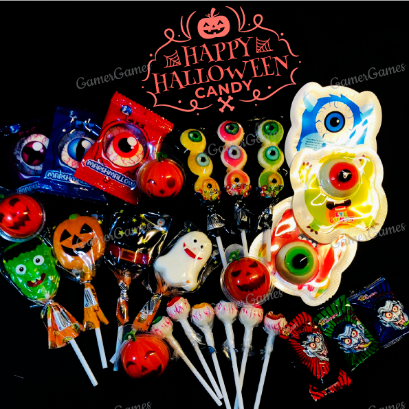 Halloween Lollipop Candy Eye Gummy Pumpkin Soft Gummy Monster Lollipop