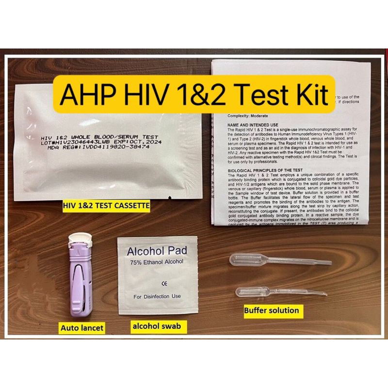 AHP/WONDFO brand HIV 1&2 TEST KIT (finger prick) 1’s Shopee Malaysia