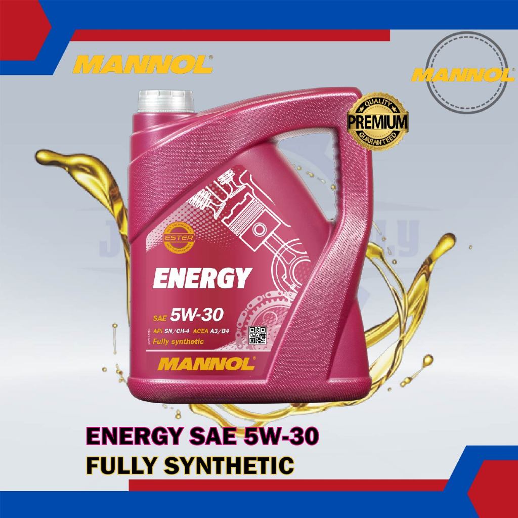 MANNOL ENERGY SAE 5W-30 FULLY SYNTHETIC ENGINE OIL (4L) | Shopee Malaysia
