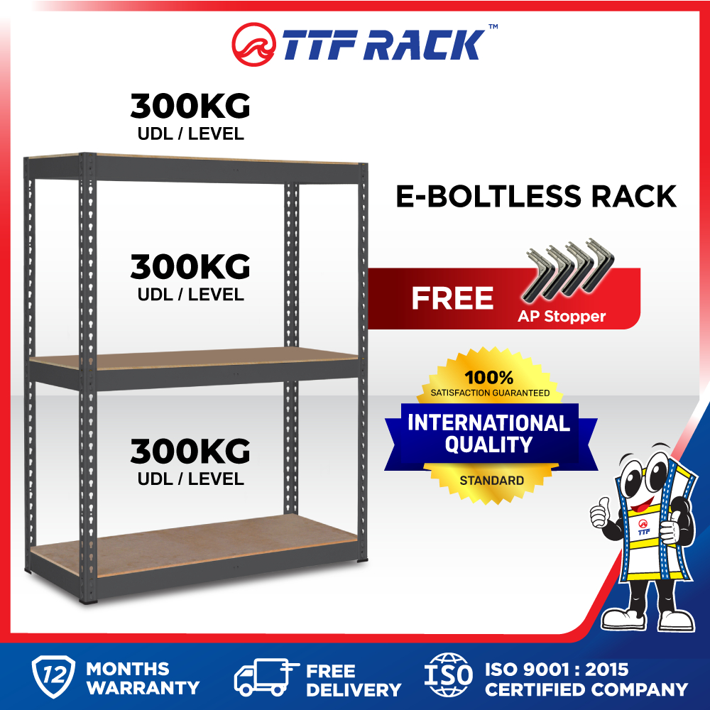 CLEARANCE SALE - TTF Rack™ E BOLTLESS RACK 3 Level H91-122cm/ Boltless ...