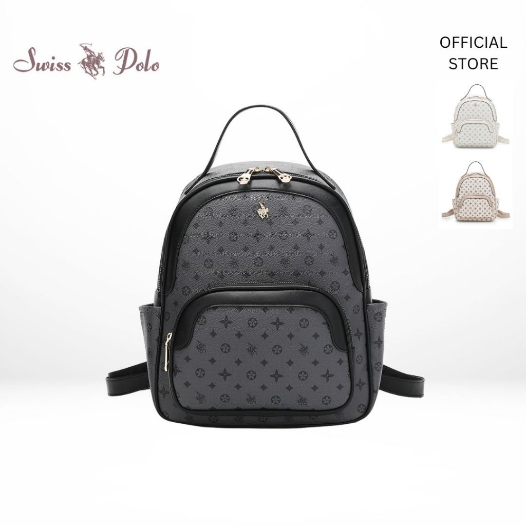 Swiss Polo Ladies Monogram Backpack Multi Colour HKT 2036 Shopee Malaysia